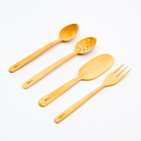 Kişiye Özel Şimşir 4'lü Mutfak Servis Seti 30 Cm