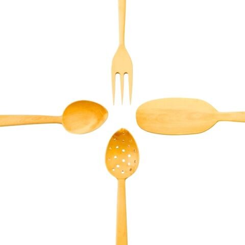 Kişiye Özel Şimşir 4'lü Mutfak Servis Seti 30 Cm