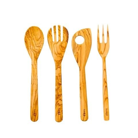 Kişiye Özel 4'lü Zeytin Mutfak Servis Seti 30 Cm