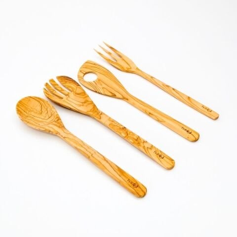 Kişiye Özel 4'lü Zeytin Mutfak Servis Seti 30 Cm