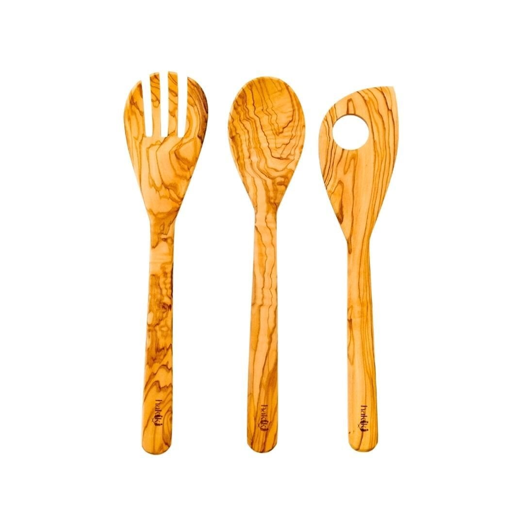 Kişiye Özel 3'lü Zeytin Mutfak Servis Seti 30 Cm