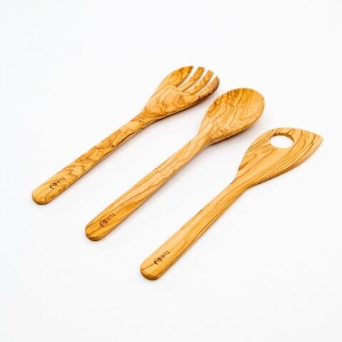 Kişiye Özel 3'lü Zeytin Mutfak Servis Seti 30 Cm