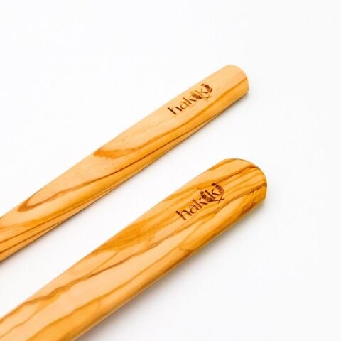 Personalized Olive Fork and Spoon Set, 2 Pieces, 30 cm