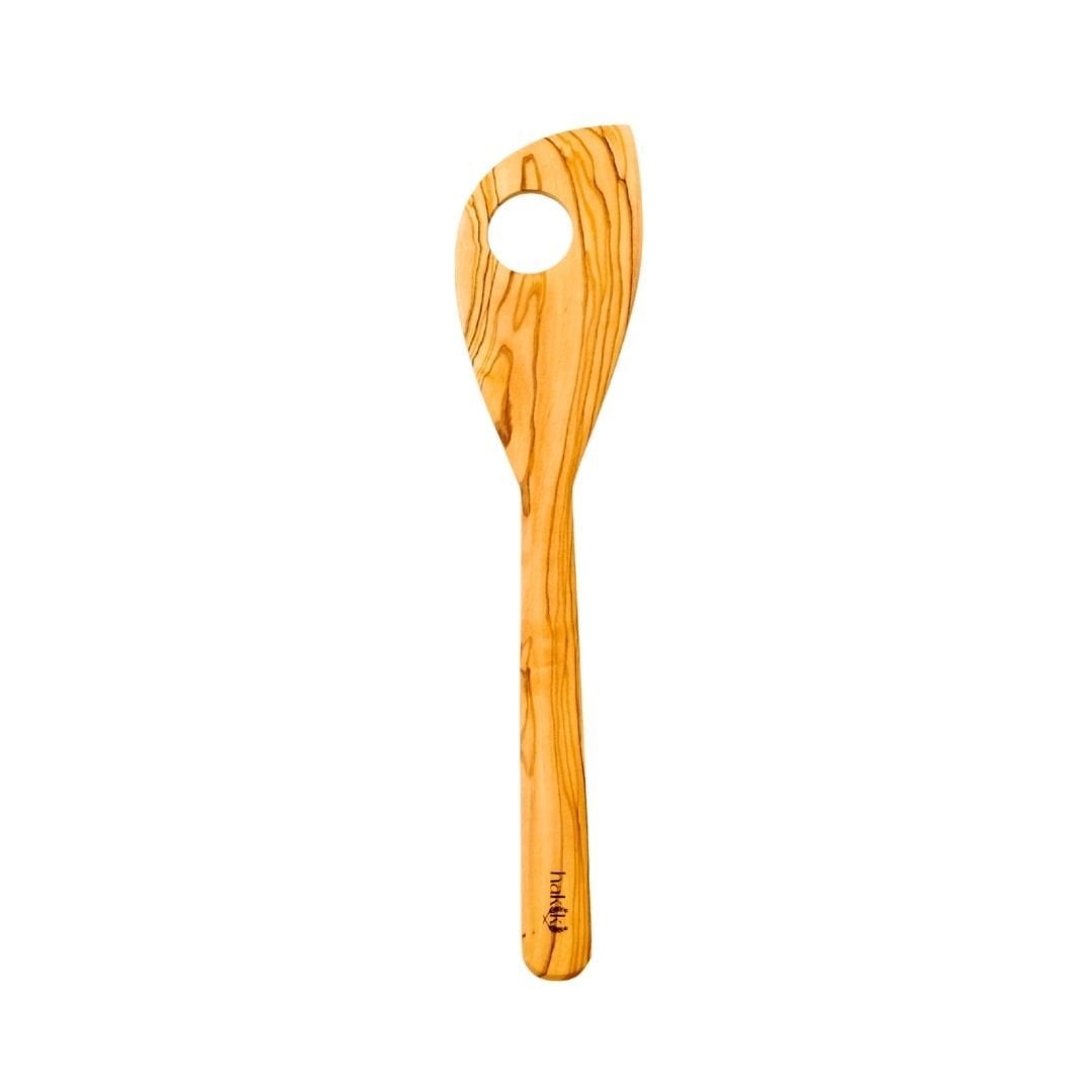Kişiye Özel Zeytin Delikli Spatula 28 Cm