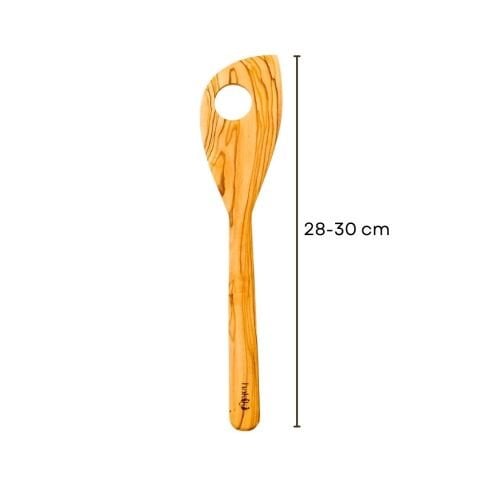 Kişiye Özel Zeytin Delikli Spatula 28 Cm