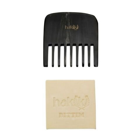 Perma Kemik Tarak & Bıttım Sabunu Seti | Bıttım ve Yemeklik Zeytinyağı ile Doğal Saç ve Cilt Bakımı