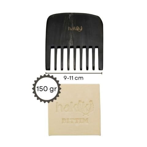 Perma Kemik Tarak & Bıttım Sabunu Seti | Bıttım ve Yemeklik Zeytinyağı ile Doğal Saç ve Cilt Bakımı