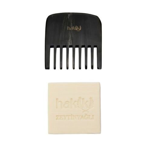 Perma Kemik Tarak & Zeytinyağı Sabunu Seti | %100 Yemeklik Zeytinyağı ile Doğal Saç ve Cilt Bakımı