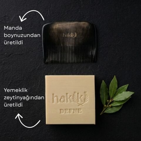 Bebek Kemik Tarak & Defne Sabunu Seti | Defne ve Yemeklik Zeytinyağı ile Doğal Saç ve Cilt Bakımı