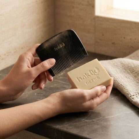 Bebek Kemik Tarak & Defne Sabunu Seti | Defne ve Yemeklik Zeytinyağı ile Doğal Saç ve Cilt Bakımı