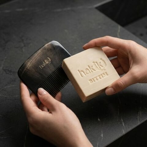 Bebek Kemik Tarak & Bıttım Sabunu Seti | Bıttım ve Yemeklik Zeytinyağı ile Doğal Saç ve Cilt Bakımı