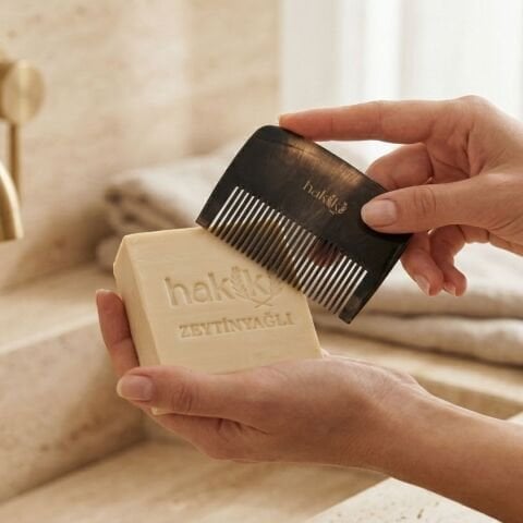 Bebek Kemik Tarak & Zeytinyağı Sabunu Seti | %100 Yemeklik Zeytinyağı ile Doğal Saç ve Cilt Bakımı