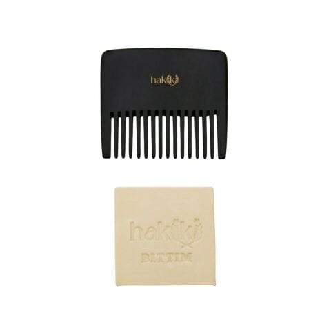 Geniş Dişli Kemik Tarak & Bıttım Sabunu Seti | Bıttım ve Yemeklik Zeytinyağı ile Doğal Saç ve Cilt Bakımı