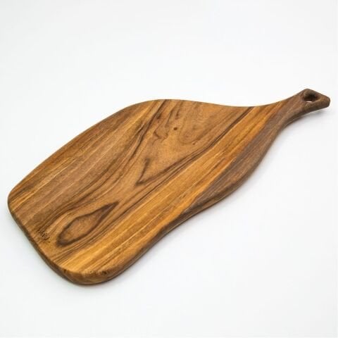 Doğal Ceviz Kesme ve Sunum Tahtası 50 cm | El Yapımı Büyük Boy Servis Tahtası