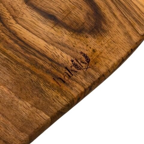 Doğal Ceviz Kesme ve Sunum Tahtası 50 cm | El Yapımı Büyük Boy Servis Tahtası