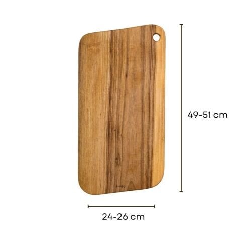 Doğal Ceviz Kesme ve Sunum Tahtası 50 Cm | El Yapımı Büyük Boy Servis Tahtası Model 2