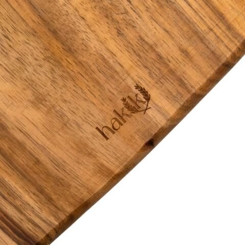 Doğal Ceviz Kesme ve Sunum Tahtası 50 Cm | El Yapımı Büyük Boy Servis Tahtası Model 3