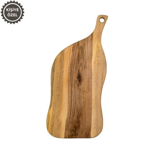 Doğal Ceviz Kesme ve Sunum Tahtası 50 Cm | El Yapımı Büyük Boy Servis Tahtası Model 4