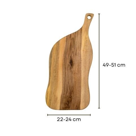 Doğal Ceviz Kesme ve Sunum Tahtası 50 Cm | El Yapımı Büyük Boy Servis Tahtası Model 4