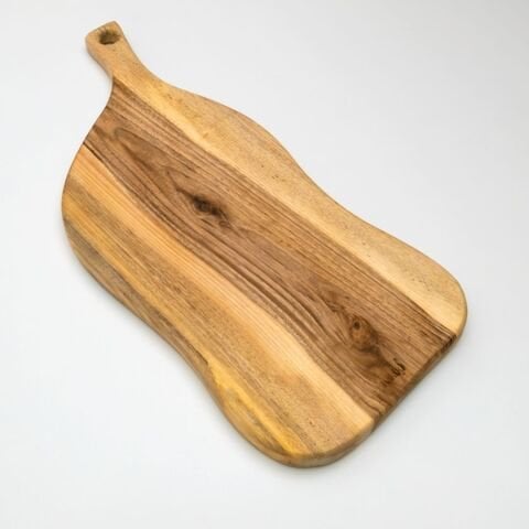 Doğal Ceviz Kesme ve Sunum Tahtası 50 Cm | El Yapımı Büyük Boy Servis Tahtası Model 4