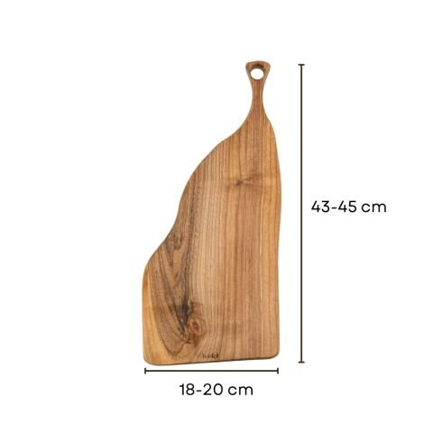 Doğal Ceviz Kesme ve Sunum Tahtası 45 Cm | El Yapımı Orta Boy Servis Tahtası