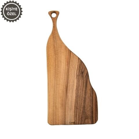 Doğal Ceviz Kesme ve Sunum Tahtası 45 Cm | El Yapımı Orta Boy Servis Tahtası Model 2