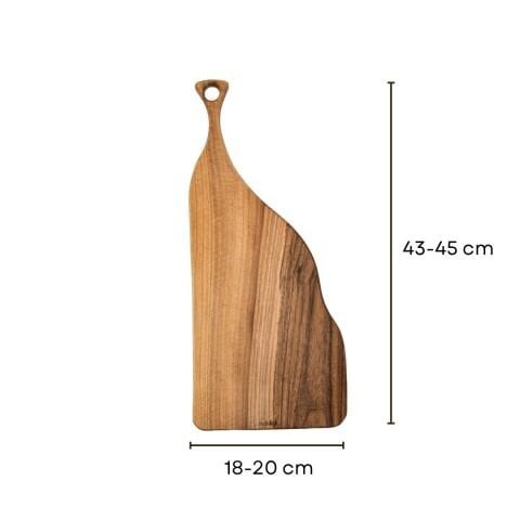 Doğal Ceviz Kesme ve Sunum Tahtası 45 Cm | El Yapımı Orta Boy Servis Tahtası Model 2