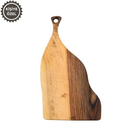 Doğal Ceviz Kesme ve Sunum Tahtası 46 Cm | El Yapımı Orta Boy Servis Tahtası
