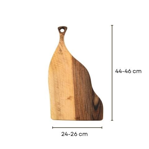 Doğal Ceviz Kesme ve Sunum Tahtası 46 Cm | El Yapımı Orta Boy Servis Tahtası