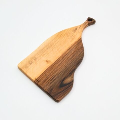 Doğal Ceviz Kesme ve Sunum Tahtası 46 Cm | El Yapımı Orta Boy Servis Tahtası