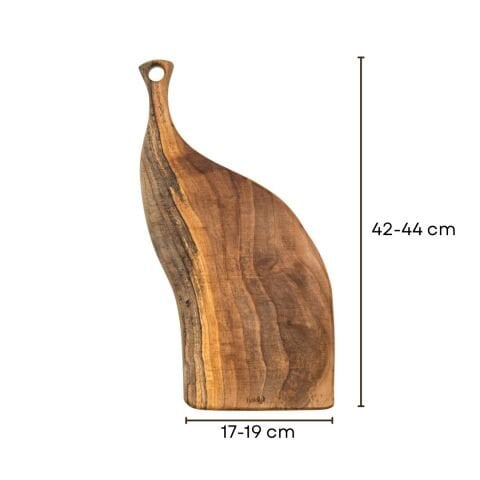 Doğal Ceviz Kesme ve Sunum Tahtası 44 Cm | El Yapımı Orta Boy Servis Tahtası Model 2