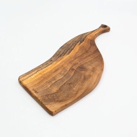 Doğal Ceviz Kesme ve Sunum Tahtası 44 Cm | El Yapımı Orta Boy Servis Tahtası Model 2