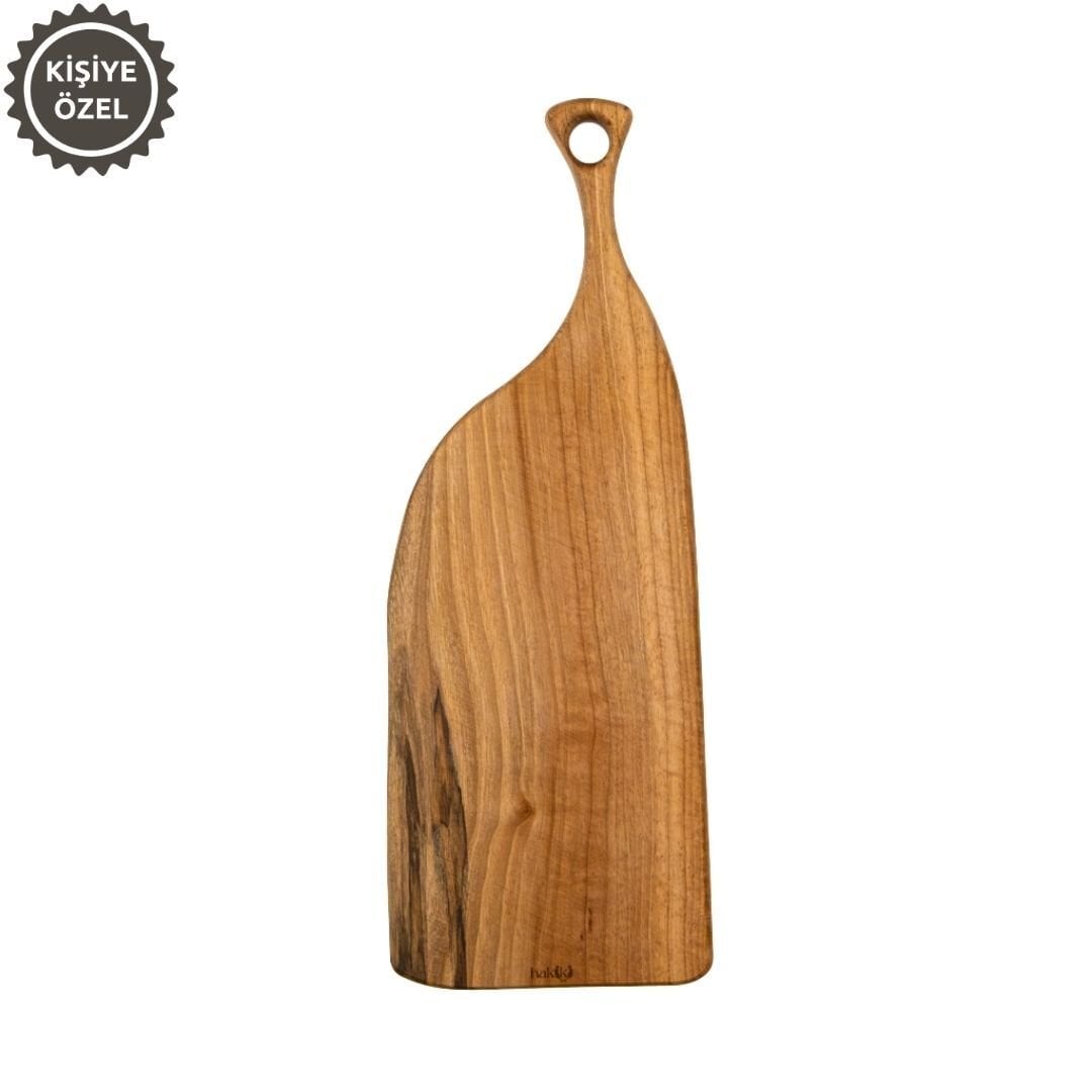 Doğal Ceviz Kesme ve Sunum Tahtası 46 Cm | El Yapımı Orta Boy Servis Tahtası Model 2