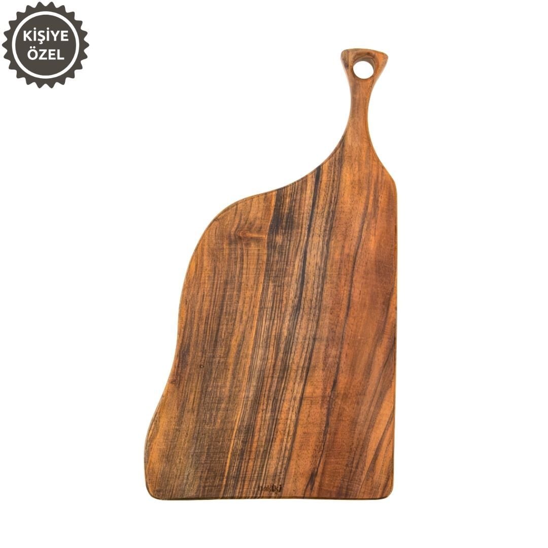 Doğal Ceviz Kesme ve Sunum Tahtası 44 Cm | El Yapımı Orta Boy Servis Tahtası Model 3