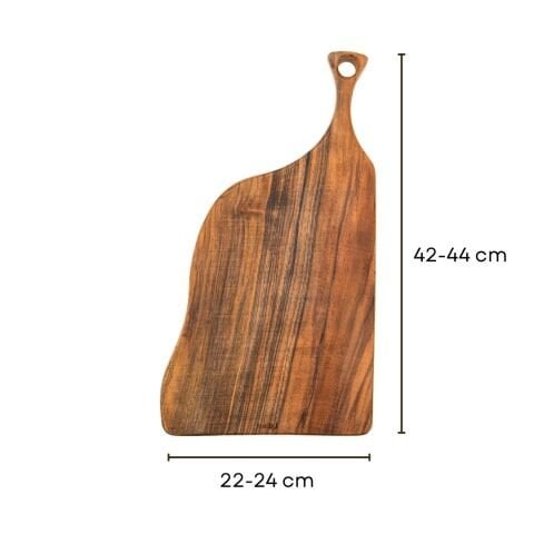 Doğal Ceviz Kesme ve Sunum Tahtası 44 Cm | El Yapımı Orta Boy Servis Tahtası Model 3
