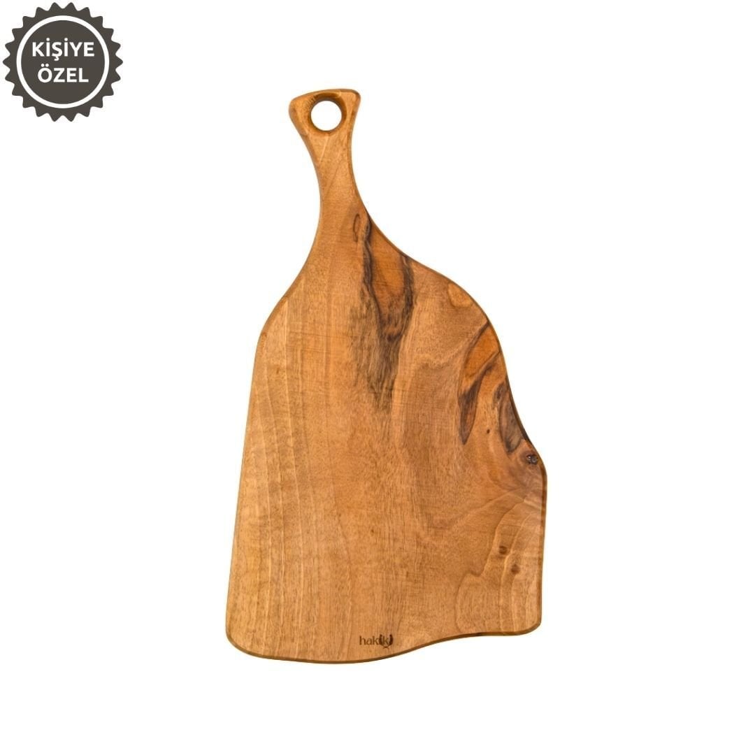 Doğal Ceviz Kesme ve Sunum Tahtası 38 Cm | El Yapımı Küçük Boy Servis Tahtası