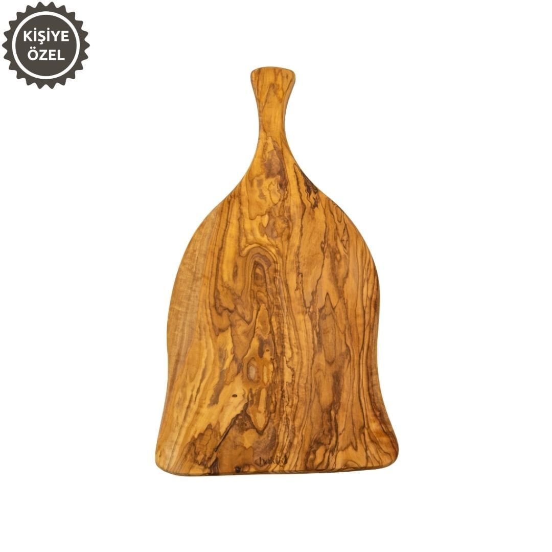 Doğal Zeytin Kesme ve Sunum Tahtası 34 Cm | El Yapımı Küçük Boy Servis Tahtası