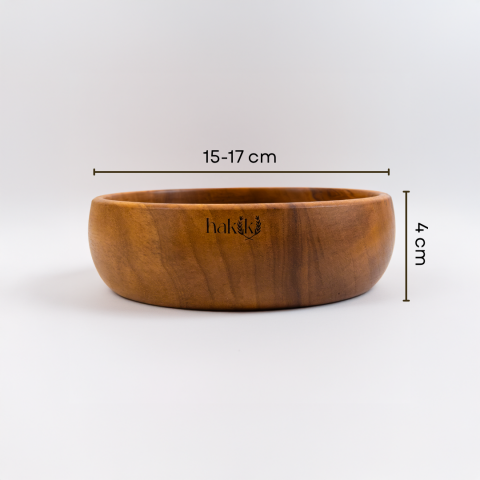 Ceviz Ağacı Kase El Yapımı Doğal Ahşap 15 Cm