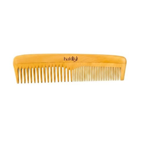 Natural Men's Boxwood Comb for Hair and Beard Care, 17 cm – Ultra Smooth Surface