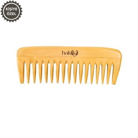 Doğal Geniş Dişli Kadın Şimşir Tarak 13 Cm  – Ultra Pürüzsüz Yüzey