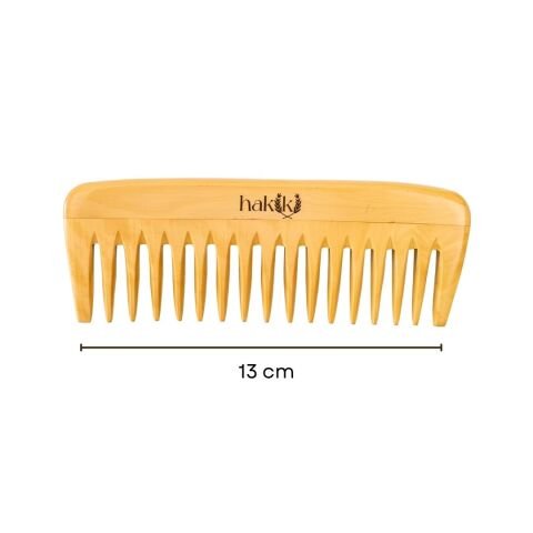 Doğal Geniş Dişli Şimşir Tarak 13 Cm  – Ultra Pürüzsüz Yüzey