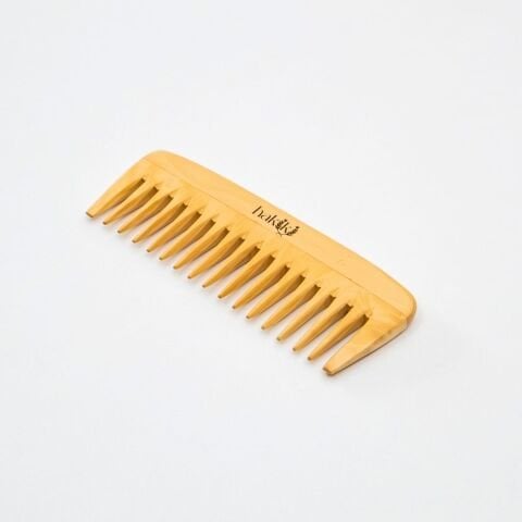 Doğal Geniş Dişli Kadın Şimşir Tarak 13 Cm  – Ultra Pürüzsüz Yüzey