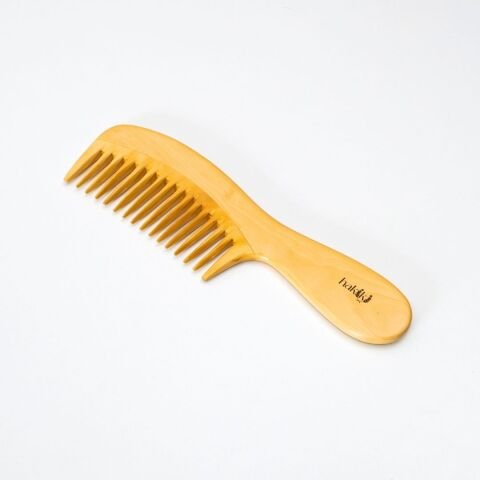 Doğal Geniş Dişli Saplı Şimşir Tarak 23 Cm  – Ultra Pürüzsüz Yüzey