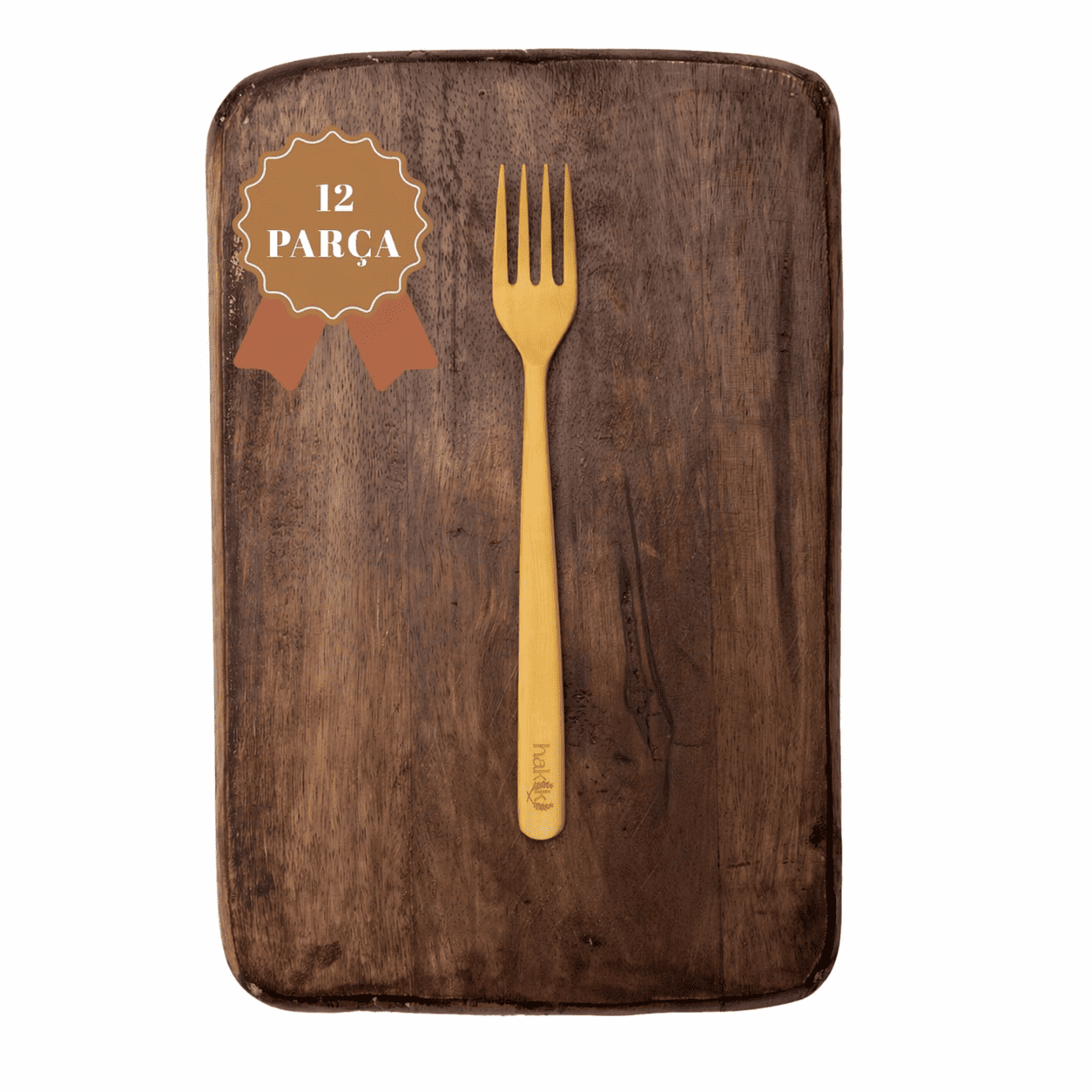 Şimşir Çatal Seti 18 Cm 12 Parça | Doğal Ahşap El Yapımı