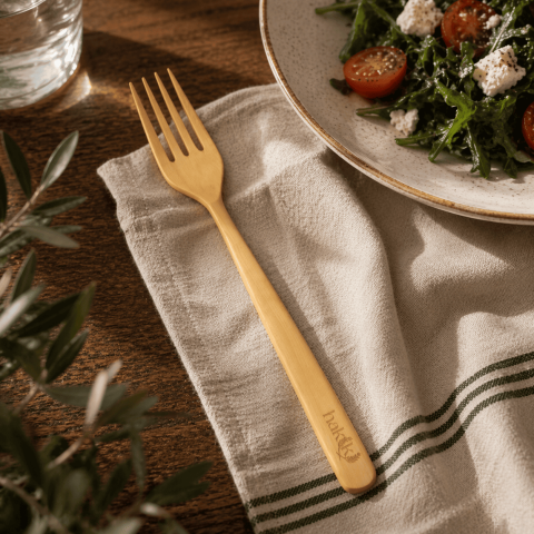 Şimşir Çatal Seti 18 Cm 12 Parça | Doğal Ahşap El Yapımı