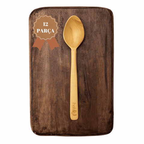 Şimşir Kaşık Seti 20 Cm 12 Parça | Doğal Ahşap El Yapımı