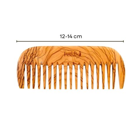 Kişiye Özel Geniş Dişli Şimşir ve Zeytin Tarak Seti 12 Cm | Doğal El Yapımı