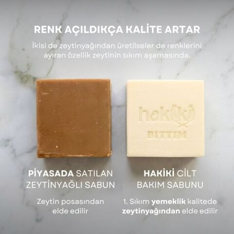 3 Adet Doğal Bıttım Sabunu 150 Gr | %100 Yemeklik Zeytinyağı ile Yoğun Saç ve Cilt Bakımı