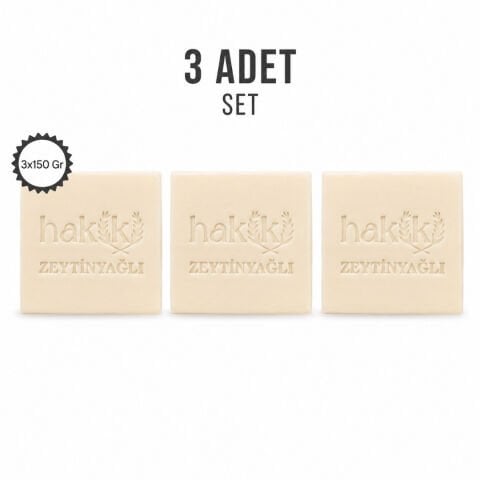 3 Adet Doğal Zeytinyağlı Sabun 150 Gr | %100 Yemeklik Zeytinyağı ile Nazik ve Etkili Cilt Bakımı