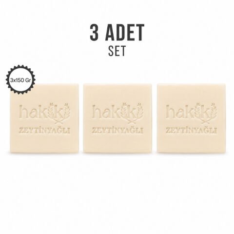 3 Packs of Natural Olive Oil Soaps 150g | Gentle and Effective Skin Care with 100% Edible Olive Oil